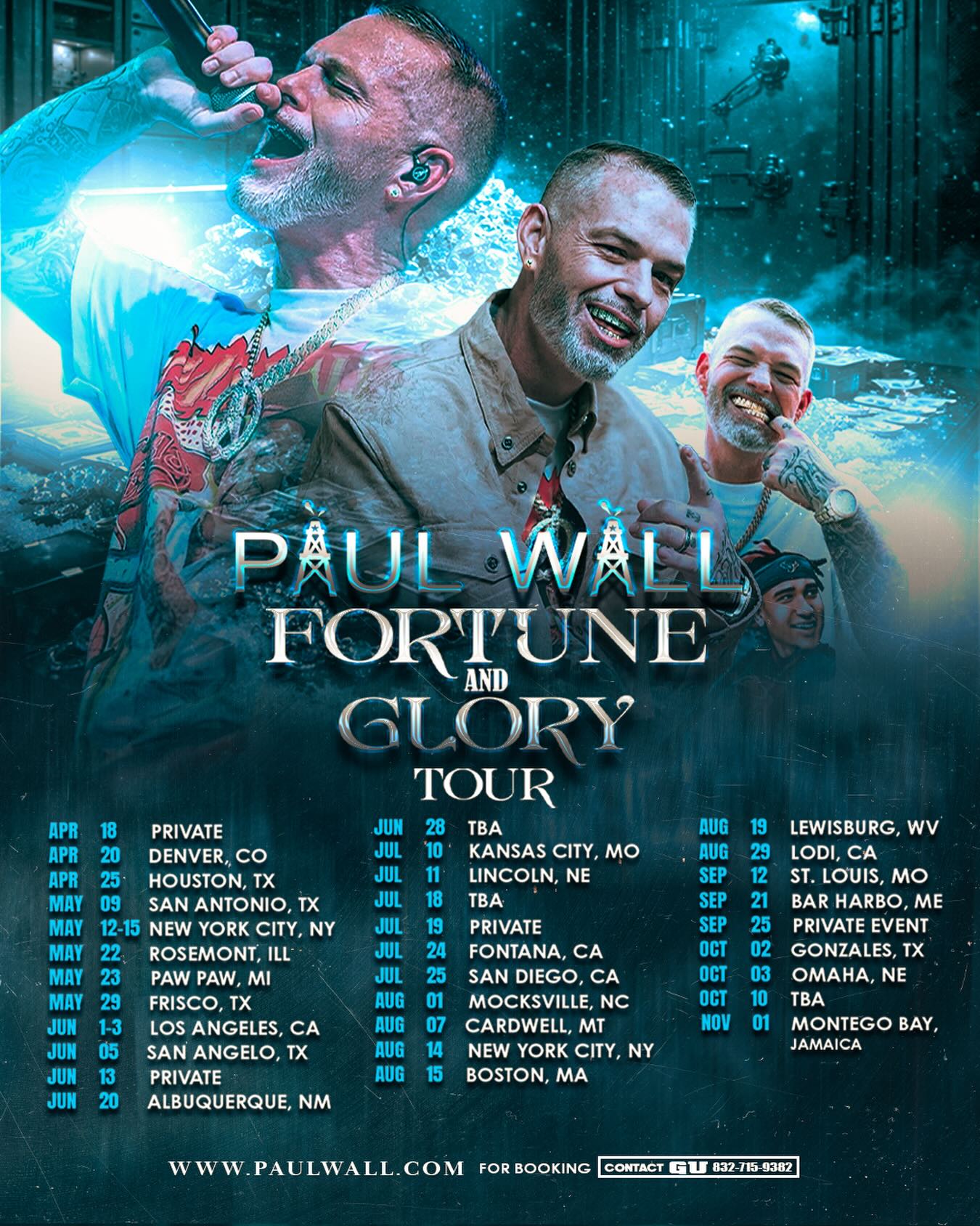 Paul Wall Fortune and Glory Tour Poster 2026